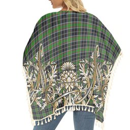 ScotsTee Shop Scottish Webster SC Tartan Scotland Royal Golden Thistle Square Fringed Shawl