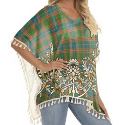 ScotsTee Shop Scottish Stevenson Old Ancient Tartan Scotland Royal Golden Thistle Square Fringed Shawl