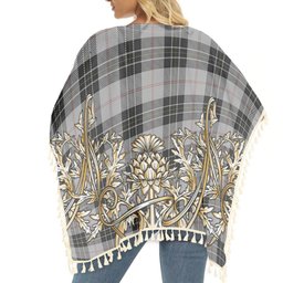ScotsTee Shop Scottish MacPherson Dress Tartan Scotland Royal Golden Thistle Square Fringed Shawl