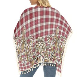 ScotsTee Shop Scottish MacPhee Dress Modern Tartan Scotland Royal Golden Thistle Square Fringed Shawl