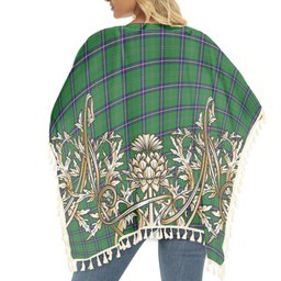 ScotsTee Shop Scottish Washington State Tartan Scotland Royal Golden Thistle Square Fringed Shawl