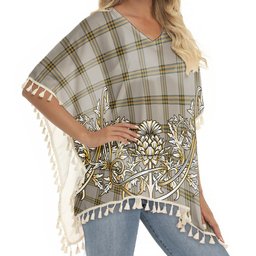 ScotsTee Shop Scottish Young in Australia Tartan Scotland Royal Golden Thistle Square Fringed Shawl