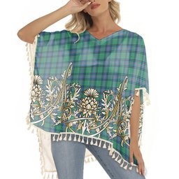 ScotsTee Shop Scottish Shaw Ancient Tartan Scotland Royal Golden Thistle Square Fringed Shawl