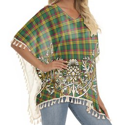 ScotsTee Shop Scottish McMillan Old Ancient Tartan Scotland Royal Golden Thistle Square Fringed Shawl