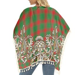 ScotsTee Shop Scottish Middleton Modern Tartan Scotland Royal Golden Thistle Square Fringed Shawl