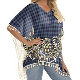 ScotsTee Shop Scottish Roberts of Wales Tartan Scotland Royal Golden Thistle Square Fringed Shawl