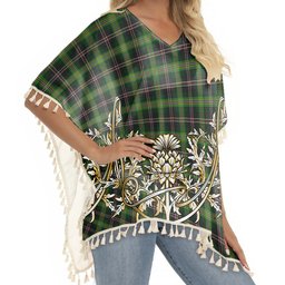 ScotsTee Shop Scottish Madewell Tartan Scotland Royal Golden Thistle Square Fringed Shawl