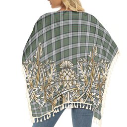 ScotsTee Shop Scottish MacLaren Dress Tartan Scotland Royal Golden Thistle Square Fringed Shawl