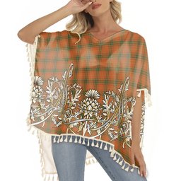 ScotsTee Shop Scottish Wolfe Tartan Scotland Royal Golden Thistle Square Fringed Shawl