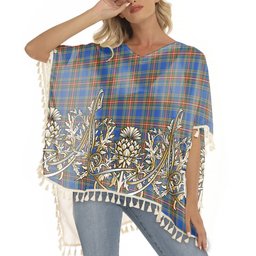 ScotsTee Shop Scottish MacBeth Ancient SC Tartan Scotland Royal Golden Thistle Square Fringed Shawl