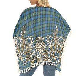 ScotsTee Shop Scottish Smith Ancient Tartan Scotland Royal Golden Thistle Square Fringed Shawl