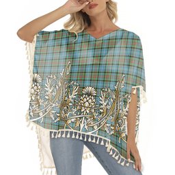 ScotsTee Shop Scottish Walkinshaw Tartan Scotland Royal Golden Thistle Square Fringed Shawl