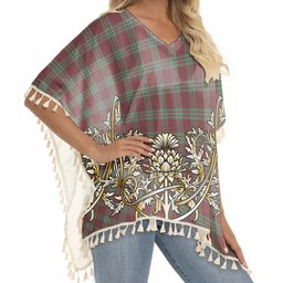 ScotsTee Shop Scottish McGregor Hunting Ancient Tartan Scotland Royal Golden Thistle Square Fringed Shawl