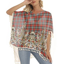 ScotsTee Shop Scottish McLachlan Weathered Tartan Scotland Royal Golden Thistle Square Fringed Shawl