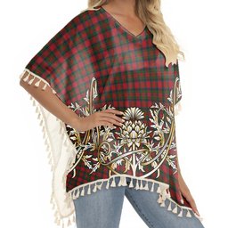 ScotsTee Shop Scottish McDuff Tartan Scotland Royal Golden Thistle Square Fringed Shawl