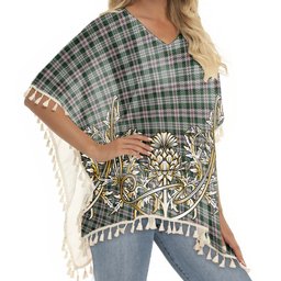 ScotsTee Shop Scottish MacDuff Dress 2 Tartan Scotland Royal Golden Thistle Square Fringed Shawl
