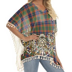 ScotsTee Shop Scottish Stephenson Old Modern Tartan Scotland Royal Golden Thistle Square Fringed Shawl