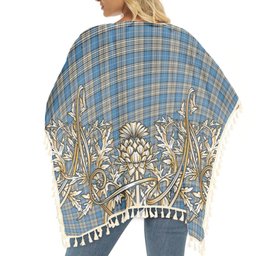ScotsTee Shop Scottish Napier Ancient Tartan Scotland Royal Golden Thistle Square Fringed Shawl