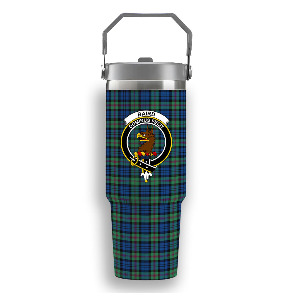 ScotsTee Shop Scottish Baird Ancient Crest Tartan Flip Straw Tumbler 20oz 30oz