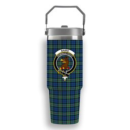 ScotsTee Shop Scottish Baird Ancient Crest Tartan Flip Straw Tumbler 20oz 30oz