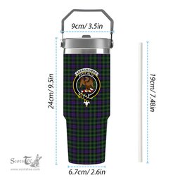 ScotsTee Shop Scottish Abercrombie Wilsons No 2-64 Crest Tartan Flip Straw Tumbler 20oz 30oz
