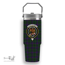 ScotsTee Shop Scottish Abercrombie Wilsons No 2-64 Crest Tartan Flip Straw Tumbler 20oz 30oz
