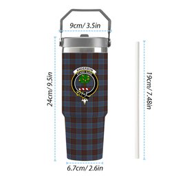 ScotsTee Shop Scottish Anderson Highland Society of London Crest Tartan Flip Straw Tumbler 20oz 30oz