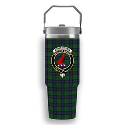 ScotsTee Shop Scottish Armstrong Crest Tartan Flip Straw Tumbler 20oz 30oz