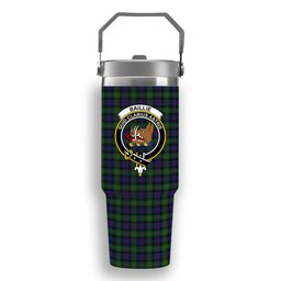 ScotsTee Shop Scottish Baillie (Fencibles) Crest Tartan Flip Straw Tumbler 20oz 30oz