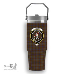 ScotsTee Shop Scottish Balfour 2 Crest Tartan Flip Straw Tumbler 20oz 30oz