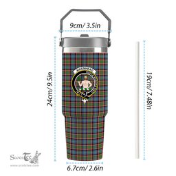 ScotsTee Shop Scottish Aikenhead Crest Tartan Flip Straw Tumbler 20oz 30oz