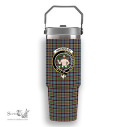ScotsTee Shop Scottish Aikenhead Crest Tartan Flip Straw Tumbler 20oz 30oz