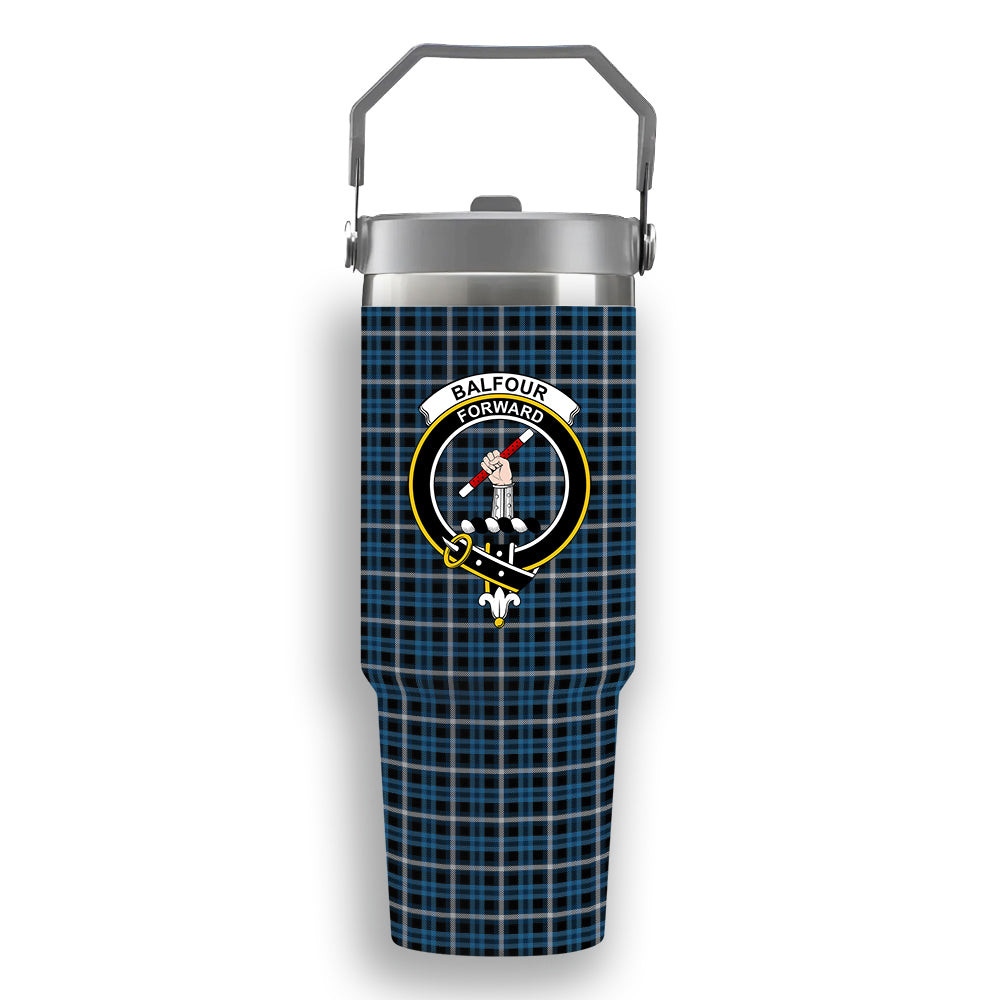 ScotsTee Shop Scottish Balfour Geiner, Alwyn Crest Tartan Flip Straw Tumbler 20oz 30oz