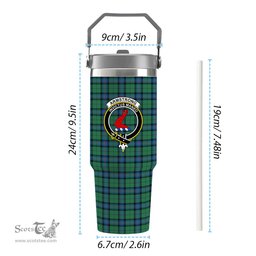 ScotsTee Shop Scottish Armstrong Ancient Crest Tartan Flip Straw Tumbler 20oz 30oz
