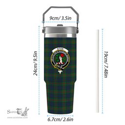 ScotsTee Shop Scottish Aiton Crest Tartan Flip Straw Tumbler 20oz 30oz