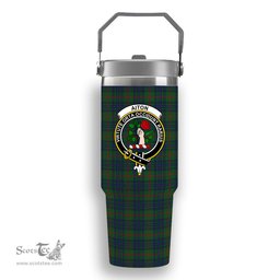 ScotsTee Shop Scottish Aiton Crest Tartan Flip Straw Tumbler 20oz 30oz