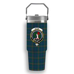 ScotsTee Shop Scottish Aiton  Modern Crest Tartan Flip Straw Tumbler 20oz 30oz