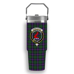 ScotsTee Shop Scottish Armstrong Modern Crest Tartan Flip Straw Tumbler 20oz 30oz
