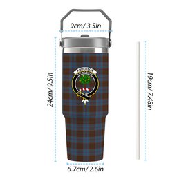 ScotsTee Shop Scottish Anderson MacGregor Hastie 4 Crest Tartan Flip Straw Tumbler 20oz 30oz
