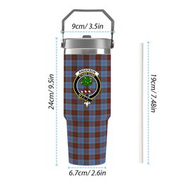 ScotsTee Shop Scottish Anderson Modern Crest Tartan Flip Straw Tumbler 20oz 30oz
