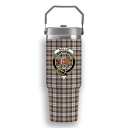 ScotsTee Shop Scottish Baillie Dress Modern Clan Crest Tartan Flip Straw Tumbler 20oz 30oz