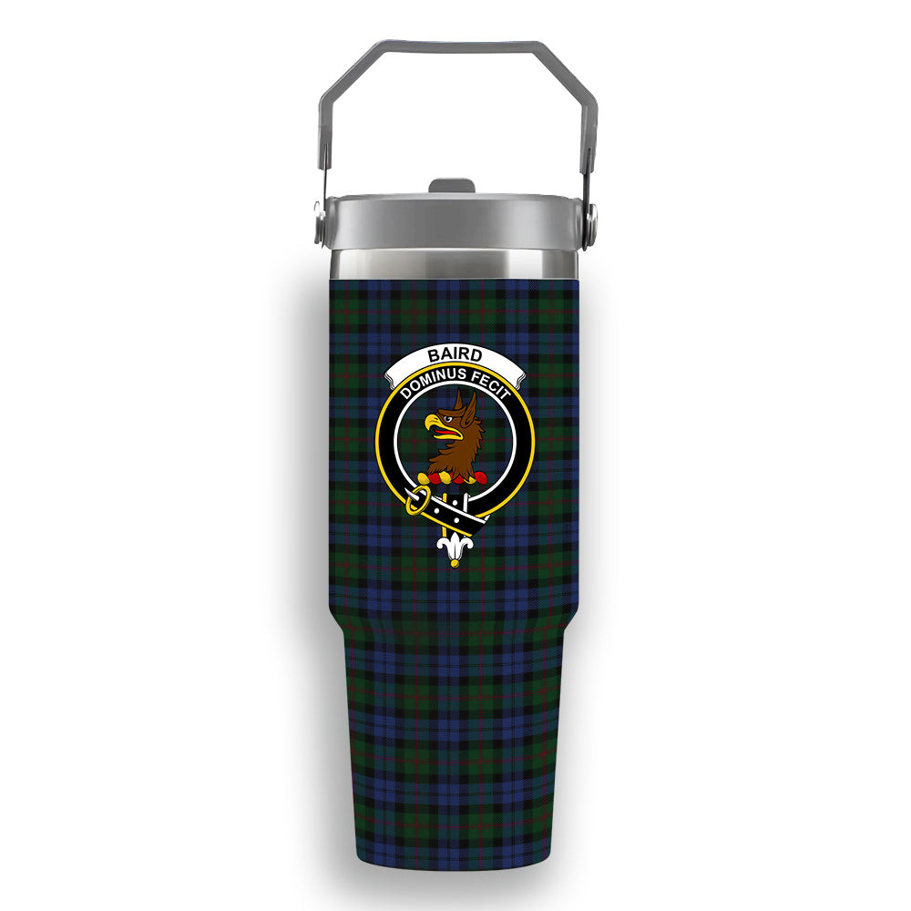 ScotsTee Shop Scottish Baird Crest Tartan Flip Straw Tumbler 20oz 30oz