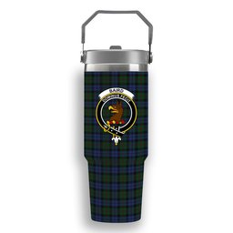 ScotsTee Shop Scottish Baird Crest Tartan Flip Straw Tumbler 20oz 30oz