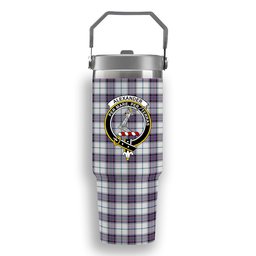 ScotsTee Shop Scottish Alexander of Menstry Dress Ancient Crest Tartan Flip Straw Tumbler 20oz 30oz