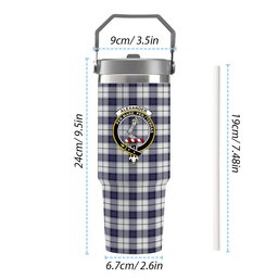 ScotsTee Shop Scottish Alexander of Menstry Dress Modern Crest Tartan Flip Straw Tumbler 20oz 30oz