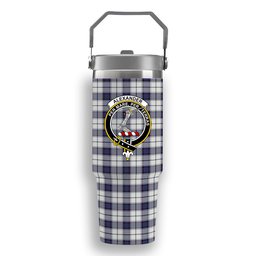 ScotsTee Shop Scottish Alexander of Menstry Dress Modern Crest Tartan Flip Straw Tumbler 20oz 30oz