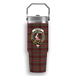 ScotsTee Shop Scottish Ainslie Modern Crest Tartan Flip Straw Tumbler 20oz 30oz