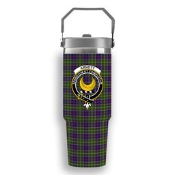 ScotsTee Shop Scottish Arnott Crest Tartan Flip Straw Tumbler 20oz 30oz