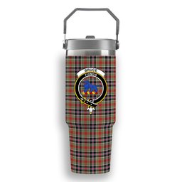 ScotsTee Shop Scottish Bruce of Kinnaird Ancient Crest Tartan Flip Straw Tumbler 20oz 30oz