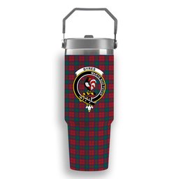 ScotsTee Shop Scottish Byres Crest Tartan Flip Straw Tumbler 20oz 30oz